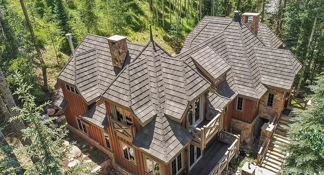 Decra stone-coated metal roof on Colorado mountain home - Impact Exteriors