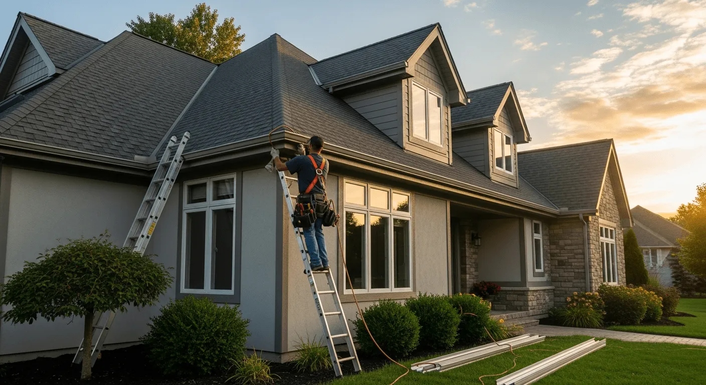 Seamless gutter installation on Colorado home - Impact Exteriors