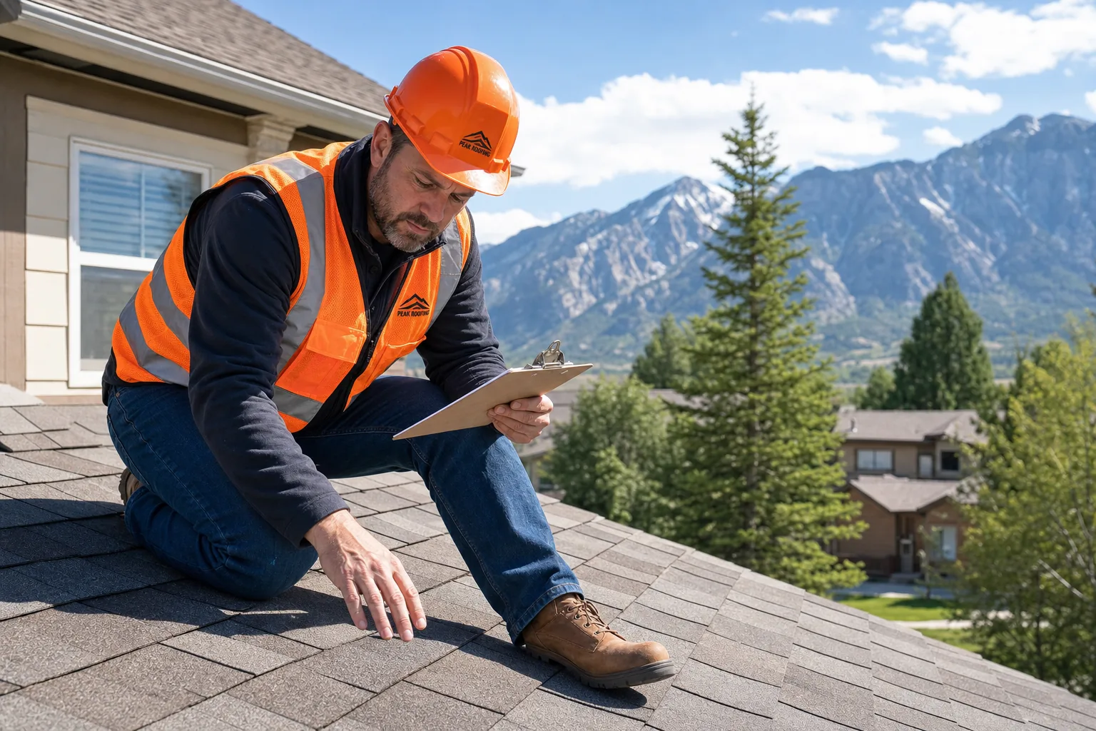 Impact Exteriors certified roof inspector on a Colorado home